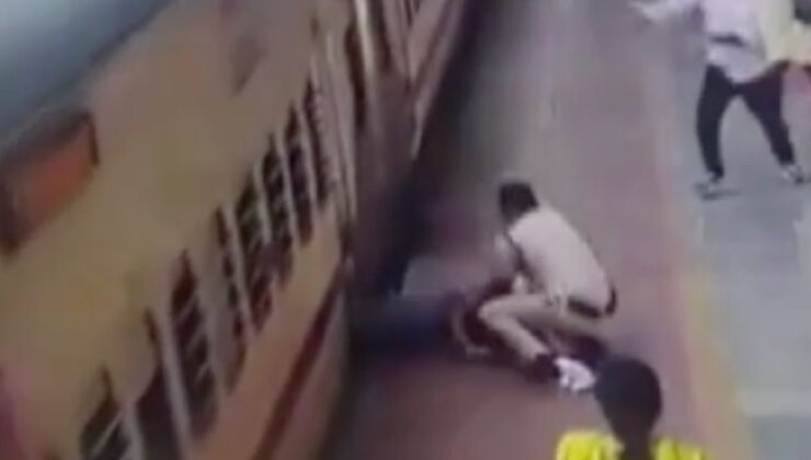 Hindistan’da kadın yolcunun ölümden döndüğü kaza