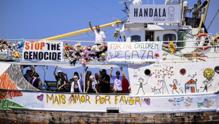 İsrail’in alıkoyduğu Hanzala gemisindeki aktivistler açlık grevinde