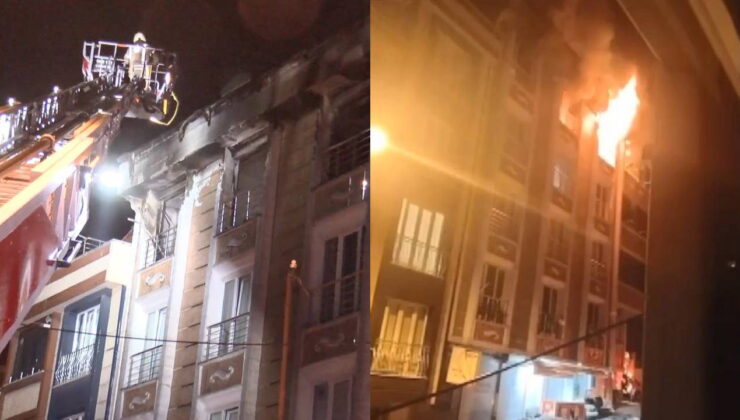 İstanbul’da 6 katlı binada korkutan yangın!