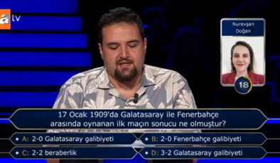 Kim Milyoner Olmak İster’de Galatasaray-Fenerbahçe sorusu