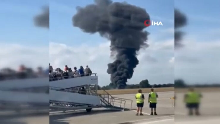 Londra’da yolcu uçağı havalandıktan saniyeler sonra düştü