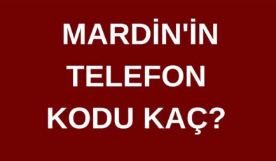 Mardin’in telefon kodu kaç? Mardin’in alan kodu kaç?