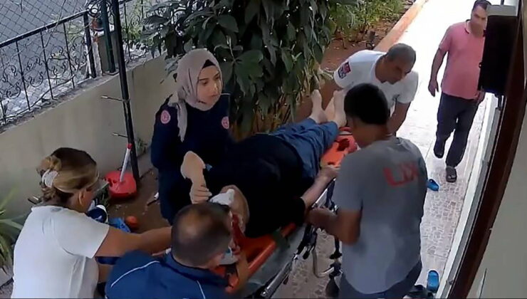 Merdivenden düşüp yaralandı: Kuryenin ihbarıyla hastaneye kaldırıldı