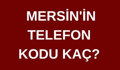 Mersin’in telefon kodu kaç? Mersin’in alan kodu kaç?