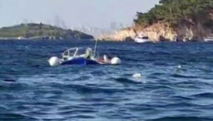 Motoryatın çarptığı tekne battı: 7 kişi kurtarıldı