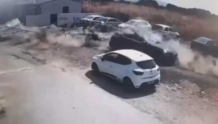 O anlar kamerada: Kule vinç devrildi, Suriyeli işçiler tekbir getirmeye başladı