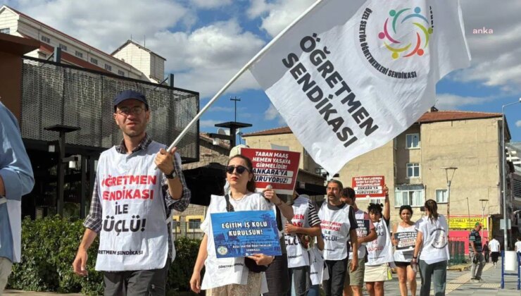 Özel Sektör Öğretmenleri Sendikası üyelerinin Ankara’ya yürüyüşü sürüyor