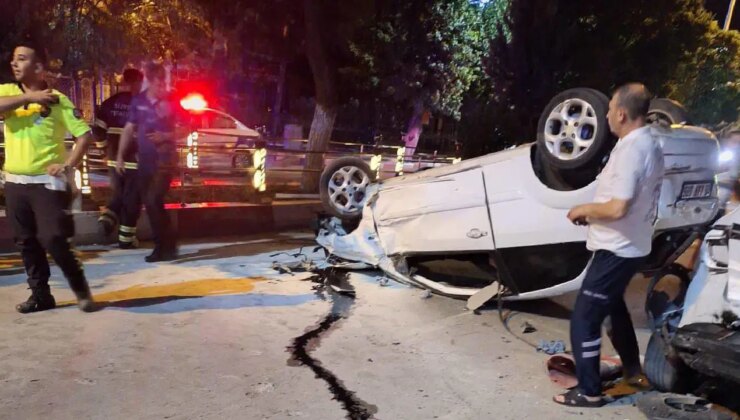 Park halindeki cipe çarpıp takla attı: Yaralılar var!