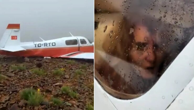 Rize’de düşen uçağa ilk ulaşılma görüntüsü ortaya çıktı