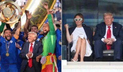 Sahaya indi, tribün ayağa kalktı: Trump, kupa töreninde yuhalandı