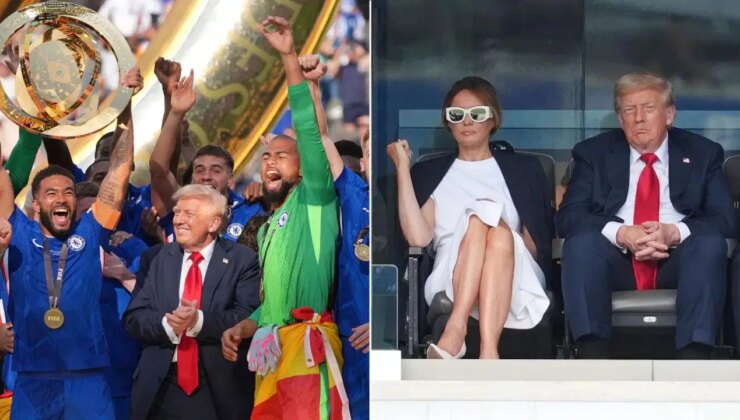 Sahaya indi, tribün ayağa kalktı: Trump, kupa töreninde yuhalandı