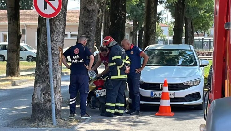 Sakarya’da hareketli anlar: ‘Kendimi yakacağım’ dedi, ekipleri görünce benzini motosikletine doldurdu