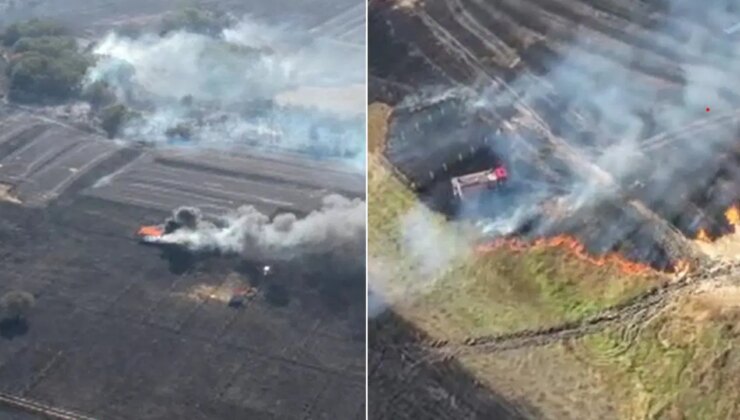Silivri’de yangın! Bir itfaiye aracı yandı, 2 kişi yaralandı
