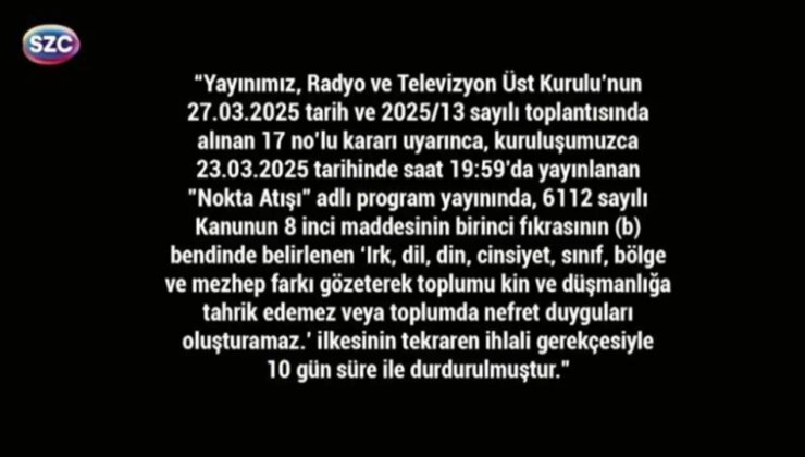Sözcü TV karartıldı: 10 gün boyunca yayın yok!