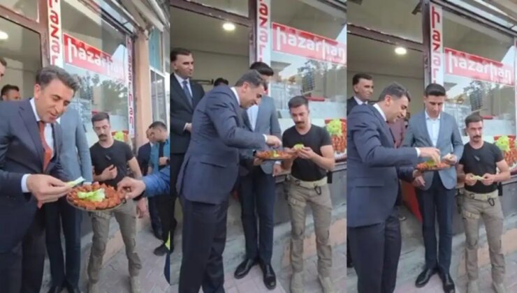 Tunceli Valisi korumaya marul verdi, çiğ köfteyi unuttu!