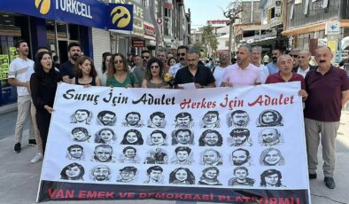 Van’da ‘Suruç katliamı’ anması: ‘Suruç için adalet, herkes için adalet!’