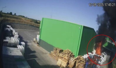 2 işçi yaşamını yitirmişti: Balıkesir’deki fabrika yangınının çıkış anları kamerada