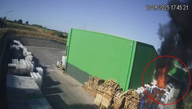 2 işçi yaşamını yitirmişti: Balıkesir’deki fabrika yangınının çıkış anları kamerada