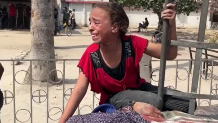 Annesini kaybeden Filistinli küçük kızın feryadı yürek burktu