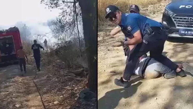 Arnavutköy’de otluk alanda yangın çıkaran şüpheli, itfaiye ekiplerine saldırdı