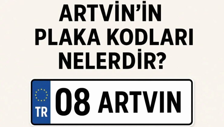 Artvin’in plaka kodu ne? Artvin’in plaka numarası kaç? Artvin ve ilçelerinin plaka harfleri…