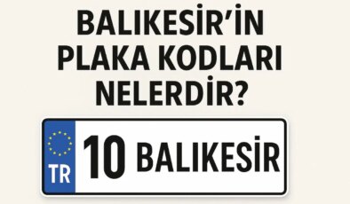 Balıkesir’in plaka kodu ne? Balıkesir’in plaka numarası kaç? Balıkesir ve ilçelerinin plaka harfleri…