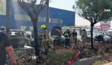 Bursa’da AVM otoparkında yangın!
