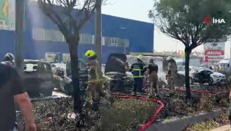 Bursa’da AVM otoparkında yangın!