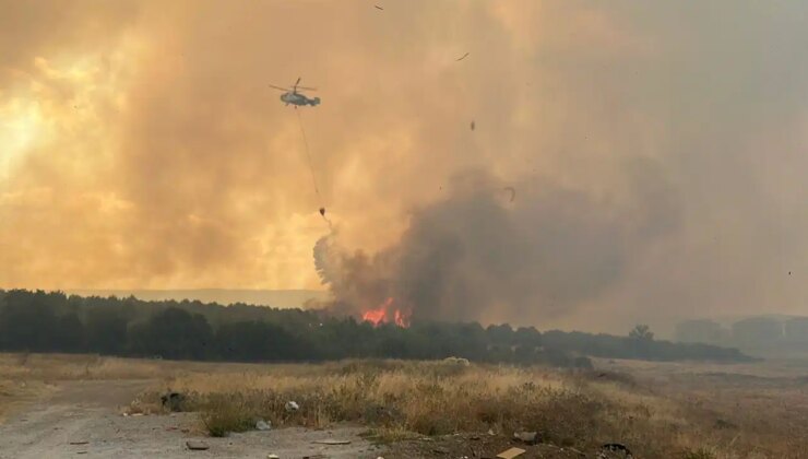 Çanakkale’de orman yangını: Havadan ve karadan müdahale ediliyor!