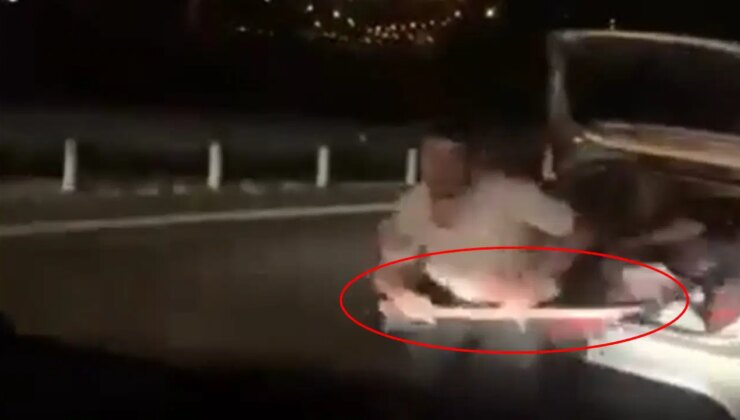 Dehşet anları kamerada… Trafikte baltayla saldırdılar: Baba ve oğul tutuklandı