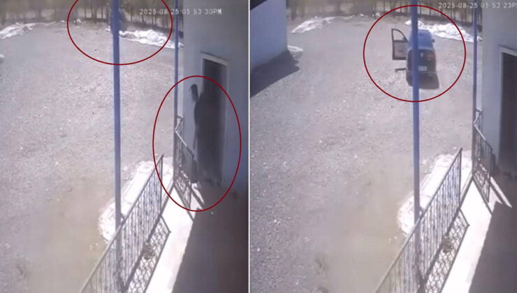 Diyarbakır’da el freni çekilmeyen otomobilin duvara çarptığı anlar kameraya yansıdı