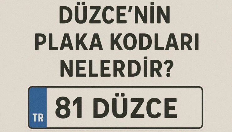 Düzce’nin plaka kodu ne? Düzce’nin plaka numarası kaç? Düzce ve ilçelerinin plaka harfleri…