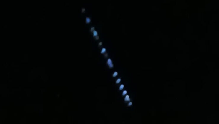 Elon Musk’ın ‘Starlink uydu zinciri’ Erzincan’da görüntülendi