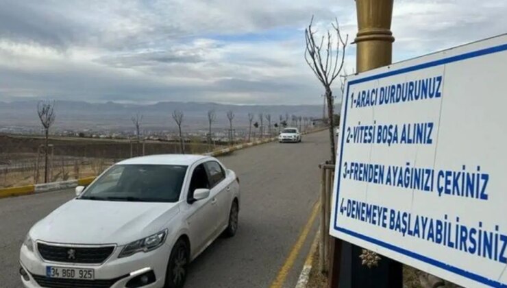 Erzurum’daki gizemli yolun sırrı: Ayağı frenden çekince yokuş yukarı çıkıyor