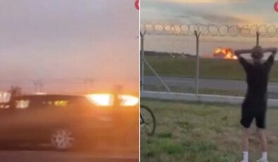 F-16 savaş uçağı yere çakıldı: O görüntüler ortaya çıktı