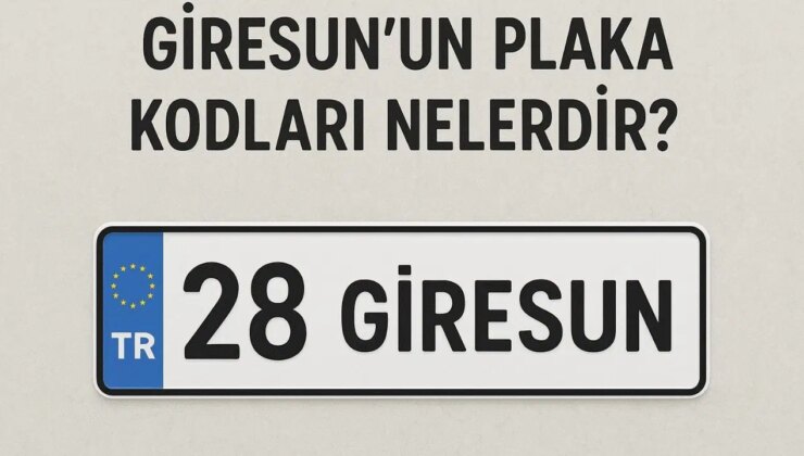 Giresun’un Plaka Kodu Nedir? Giresun’un Plaka Numarası Kaç? Giresun ve İlçelerinin Plaka Harfleri…
