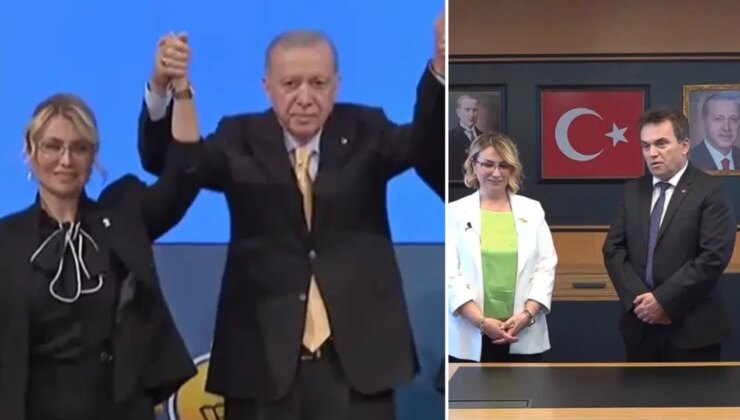İlk icraatı bu oldu! AKP’ye geçer geçmez makam odasına Erdoğan portresi astı