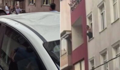 İstanbul’da hareketli anlar: Ailesini rehin aldı, 3. kattan atladı!