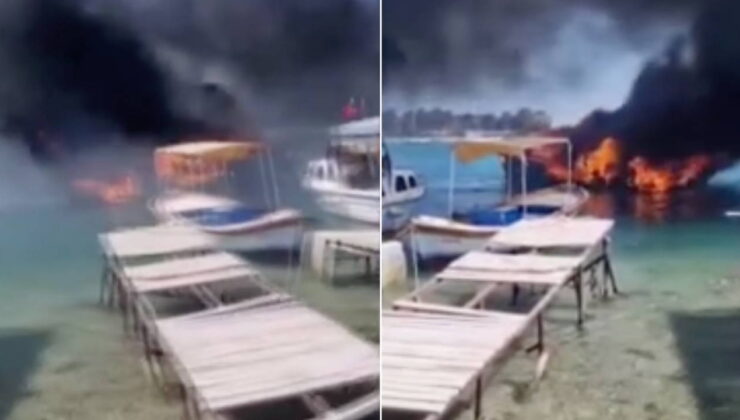 İzmir’de marina alevlere teslim oldu: Tekneler kullanılamaz hale geldi!