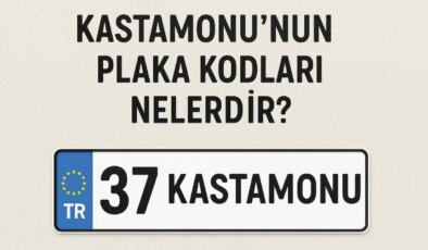 Kastamonu’nun plaka kodu ne? Kastamonu’nun plaka numarası kaç? Kastamonu ve ilçelerinin plaka harfleri…