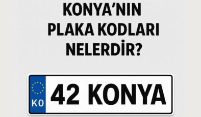 Konya’nın plaka kodu ne? Konya’nın plaka numarası kaç? Konya ve ilçelerinin plaka harfleri…