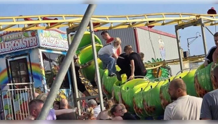 Lunaparkta korku dolu anlar: Eğlence treni yaydan çıktı