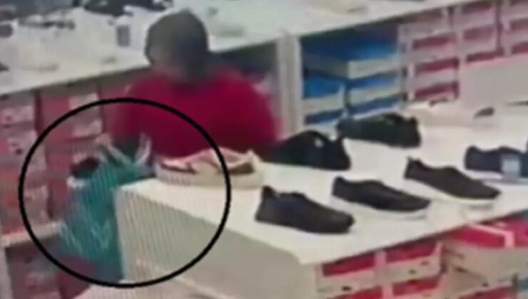 O anlar kamerada: 5 farklı mağazadan kıyafet ve ayakkabı çaldı, tutuklandı