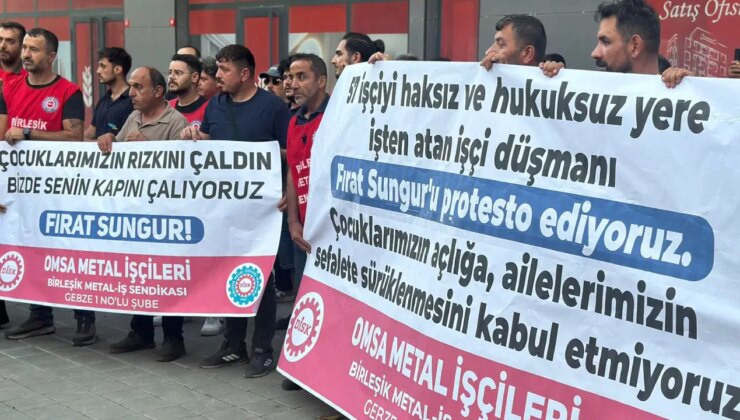 Omsa işçilerinden patronun evinin önünde nöbet