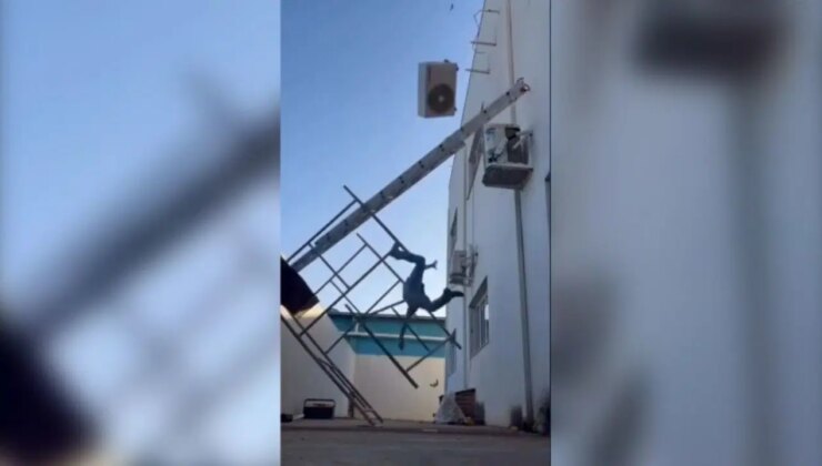 Şanlıurfa’da merdivenden düşen ustanın üzerine klima devrildi