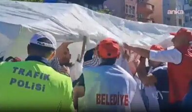 Şavşat’taki 30 belediye işçisinin eylem çadırına polis müdahalesi