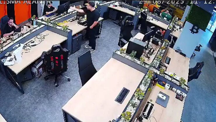 ShiftDelete ofisindeki görüntüler ele verdi: Hakkı Alkan, çalışanına ‘saksı’ fırlattı!