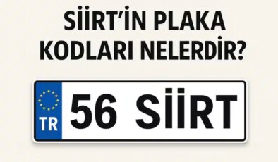 Siirt’in plaka kodu ne? Siirt’in plaka numarası kaç? Siirt ve ilçelerinin plaka harfleri…