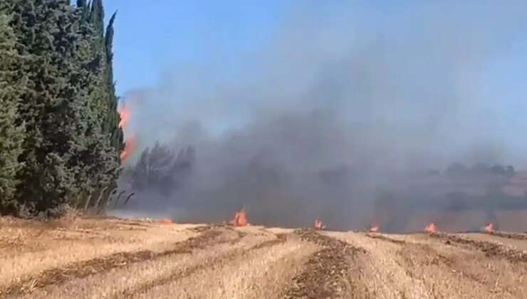 Silivri’de korkutan yangın!