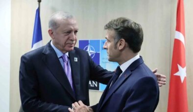 Son Dakika… Erdoğan, Macron ile görüştü